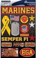 🎖️ reminisce rsd-2-227 signature dimensional stickers: show your marine pride with this 4.5 by 6-inch sheet logo