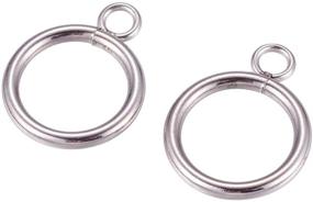 img 1 attached to 🔒 Kissitty Stainless Steel Round Toggle Clasps - Ideal for Jewelry Making, 50 Sets