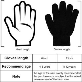 img 3 attached to 🧤 Kids Winter Gloves. Warm & Stretchy Knit Gloves for Children. 12 Pairs: Boys, Girls, Students.