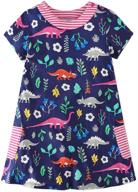 dinosaur printed bluebell girls casual dress | sizes 2-12 years logo