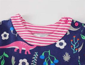 img 2 attached to Dinosaur Printed Bluebell Girls Casual Dress | Sizes 2-12 Years