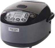 🍚 zojirushi nl-gac10 bm umami micom rice cooker and warmer, 5.5-cup, metallic black, made in japan логотип