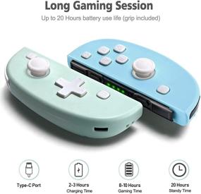 img 3 attached to 🎮 FunLab Cute Joy-Con Replacement for Nintendo Switch - Vibrating Motion Switch Controller with Joy-Con Grip for Animal Crossing Fans (Turquoise/Green)