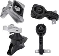 complete set of 4 engine and transmission mounts - compatible with honda civic 2006-2010 1.8l w/ auto trans - replacements for oem: 50850-sna-a81, 50820-sna-023, 50890-sna-a81, 50880-sna-a81, a4530, a4534, a4543, a4546 logo