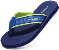 comfortable boys' summer sandals: aleader outdoor slide shoes logo