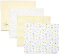 👶 spasilk baby 4 pack: soft & cozy 100% cotton flannel receiving blankets logo