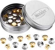 🔒 secure your pins with mudder locking pin keepers backs - no tools required! (silver & gold set of 30 pieces) logo