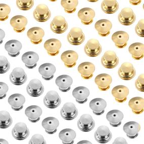 img 3 attached to 🔒 Secure Your Pins with Mudder Locking Pin Keepers Backs - No Tools Required! (Silver & Gold Set of 30 Pieces)