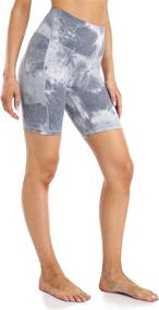 img 3 attached to 🩳 Colorfulkoala Women's High Waisted Seamless Biker Shorts with Pockets - 8" Inseam for Workout & Yoga Tights