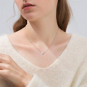 img 3 attached to Initial Heart Necklace for Women, Girls, and Teens - Tiny Letter Pendant with Simple Initial Chain - Stylish Heart Charm Jewelry for Teenage Girls