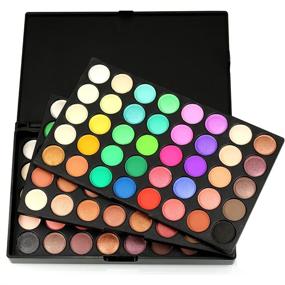 img 3 attached to PhantomSky Professional 120 Color Eyeshadow Palette Matte Shimmer Highly Pigmented Eye Shadows Nudes Warm Natural Neutral Makeup Powder