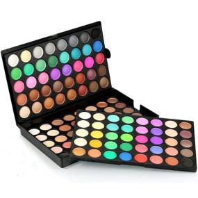 img 2 attached to PhantomSky Professional 120 Color Eyeshadow Palette Matte Shimmer Highly Pigmented Eye Shadows Nudes Warm Natural Neutral Makeup Powder