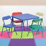 🌈 eye-catching and versatile: flash furniture kids colorful 5 piece folding table and chair set logo