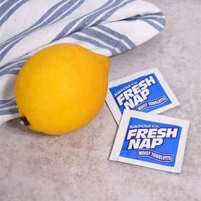 img 2 attached to 🍋 Kari Out 6700305 Fresh Nap Moist Towelettes - Lemon Fragrance, Pack of 1000, Single Use & Individually Wrapped, Blue