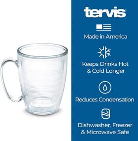 img 2 attached to 🍵 Tervis Clear & Colorful Mug Insulated Tumbler: 16 oz, Tritan, Clear with Black Lid