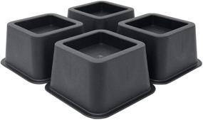img 4 attached to 🛏️ DuraCasa Bed Risers: Increase Storage Space by 2 Inches! Reinforced, Heavy-Duty Design Holds Over 2000 LBS! Fits Up to 2.75 Inch Bed Post. (2 Inch, 4 Pack)