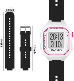 img 2 attached to 🏃 Ремешки GVFM совместимы с Garmin Forerunner 25: мягкий силиконовый запасной ремешок для GPS-часов для бега