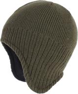 🧢 ultimate winter comfort: connectyle men's fleece-lined earflap hat—warm daily beanie watch cap logo