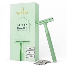 img 4 attached to 🌿 Green Estate Mint Green Double Edge Safety Razor for Women - Enhanced Shaving Experience - Eco-friendly Stainless Steel Blades - One Tree Planted with Every Purchase