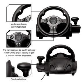 img 1 attached to 🎮 DoYO Gaming Racing Wheel for PC/PS3/PS4/XBOX ONE/XBOX 360/Nintendo Switch/Android - 270 Degree Driving Force Sim Game Steering Wheel with Responsive Gear and Pedals
