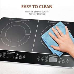 img 2 attached to 🔥 GASTRORAG LCD 1800W: Portable Double Induction Cooktop with Sensor Touch Stove - Efficient Countertop Burner