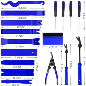 img 3 attached to 🔧 BYNIIUR Trim Removal Tool Kit: Car Pry Tools for Auto Panel Door Audio Removal, Clip Fastener Remover Set with Glove & Magnetic Holder - Blue