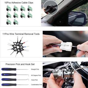 img 2 attached to 🔧 BYNIIUR Trim Removal Tool Kit: Car Pry Tools for Auto Panel Door Audio Removal, Clip Fastener Remover Set with Glove & Magnetic Holder - Blue