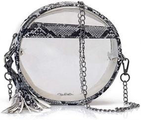 img 4 attached to Fashion Crossbody Transparent Shoulder Handbag