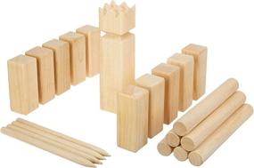 img 3 attached to 🎉 Fun-filled Outdoor Entertainment: AmazonBasics 192233077833 Kubb Game