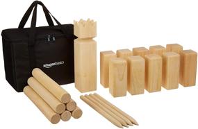 img 4 attached to 🎉 Fun-filled Outdoor Entertainment: AmazonBasics 192233077833 Kubb Game