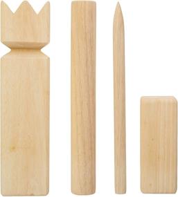 img 1 attached to 🎉 Fun-filled Outdoor Entertainment: AmazonBasics 192233077833 Kubb Game