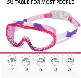 img 2 attached to 🏊 Kids Swim Goggles (Pack of 2) - Swimming Glasses for Children, Age 3 to 15 Years