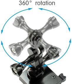 img 1 attached to 🎥 AxPower 360 Degree Swivel Arm: Ultimate Adapter for GoPro & Action Cameras - Enhance Your Filming Experience with Aluminum Alloy Rotary Ball Mount Extension