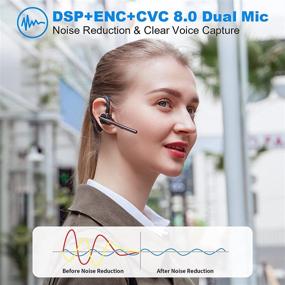 img 3 attached to 🎧 Новая гарнитура Bluetooth New Bee: разговор по телефону до 24 часов, шумоподавление CVC8.0, беспроводное наушники V5.2 для сотового телефона/iPhone/Android/водителя/бизнеса/офиса