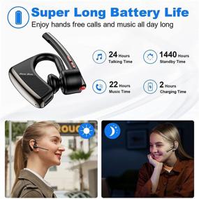 img 2 attached to 🎧 Новая гарнитура Bluetooth New Bee: разговор по телефону до 24 часов, шумоподавление CVC8.0, беспроводное наушники V5.2 для сотового телефона/iPhone/Android/водителя/бизнеса/офиса