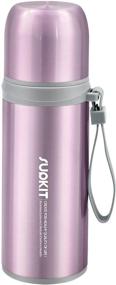 img 4 attached to 🍆 Supkit 12oz Stainless Steel Thermos Cup - BPA Free, Vacuum Insulated Water Bottle for Hot & Cold Beverages, Ideal for Biking, Camping, Office or Travel (Purple)