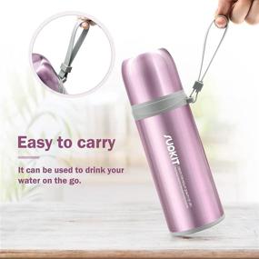 img 2 attached to 🍆 Supkit 12oz Stainless Steel Thermos Cup - BPA Free, Vacuum Insulated Water Bottle for Hot & Cold Beverages, Ideal for Biking, Camping, Office or Travel (Purple)