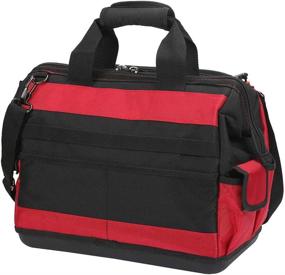 img 2 attached to 🛠️ WORKPRO 16" Top Wide Mouth Tool Bag: Waterproof Base, Multi-Compartment, 46 Pockets - Ideal Tool Organizer & Storage Solution [W081122A]