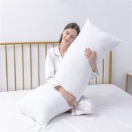 🛏️ downcool large body pillow insert: ultimate comfort for side sleepers - breathable & soft 20 x 54 inch bed pillow for adults logo