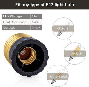 img 1 attached to Unlock Versatility: DiCUNO Adapter Standard Candelabra Converter Maximizes Compatibility