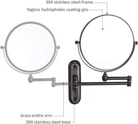 img 2 attached to 🔍 GURUN 8 Inch Bronze Magnifying Makeup Mirror Wall Mounted with 10X Magnification - Ideal for Bathroom and Vanity Use (M1207O)