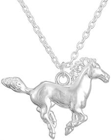 img 4 attached to 🐎 My Shape Silver Horse Pendant Necklace – Perfect Equestrian Birthday Gift Jewelry for Cowgirl Teen Girls