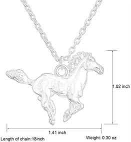 img 3 attached to 🐎 My Shape Silver Horse Pendant Necklace – Perfect Equestrian Birthday Gift Jewelry for Cowgirl Teen Girls