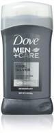 pack of 3 dove men+care cool silver deodorant, 3 ounce for long-lasting freshness logo