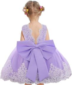 img 4 attached to 👗 Adorable Backless Toddler Bowknot Princess Pink 5 6T Girls' Clothing for Perfectly Styled Little Ones