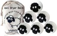 gz-vmass 6-pack wool dryer balls: handmade organic new zealand wool balls for effective laundry, natural fabric softener, anti-static and time-saving logo