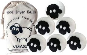 img 4 attached to GZ-VMASS 6-Pack Wool Dryer Balls: Handmade Organic New Zealand Wool Balls for Effective Laundry, Natural Fabric Softener, Anti-Static and Time-Saving