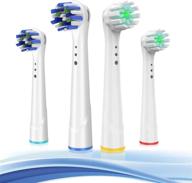 🦷 oral b braun replacement toothbrush heads - 4 pack precision clean brush heads for professional electric toothbrush - compatible with oral-b 7000/pro 1000/9600/5000/3000/8000 (4pack) logo