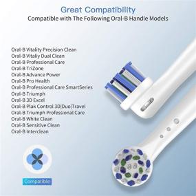 img 2 attached to 🦷 Oral B Braun Replacement Toothbrush Heads - 4 Pack Precision Clean Brush Heads for Professional Electric Toothbrush - Compatible with Oral-B 7000/Pro 1000/9600/5000/3000/8000 (4pack)