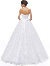 img 2 attached to 💭 Likedpage Women's Elegant Sweetheart Ball Gown Lace Bridal Wedding Dresses: A Dreamy Affair